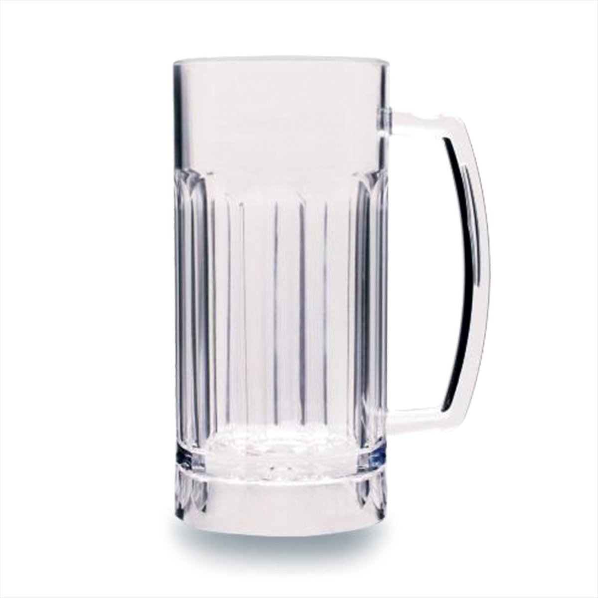 Turgla Rubikap Premium dia.3.25" h:6.75" 19 oz. Round Clear Polycarbonate Beer Mug (Set of 30) (R - PRMBER568CLR) - iFoodservice Online