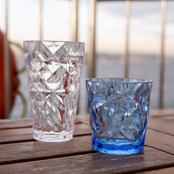 Turgla Rubikap Prism dia.3.5" h:5.5" 14 oz. Round Clear Polycarbonate High - Ball (Set of 36) (R - PRSTMB300CLR) - iFoodservice Online