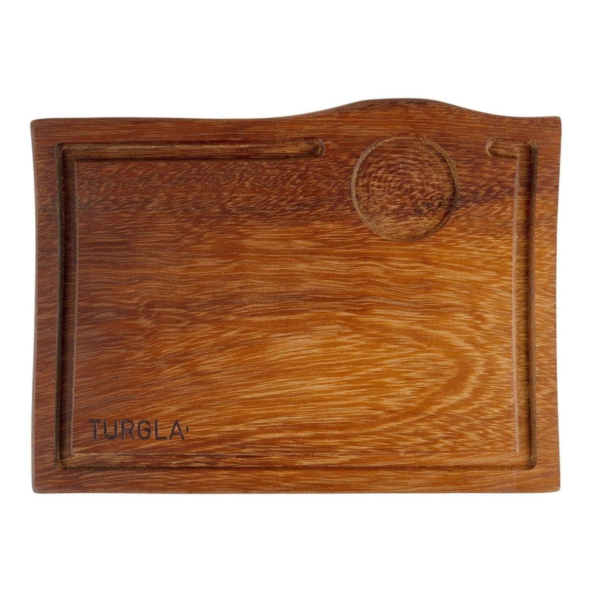 Turgla Wood 12" x 9" Rectangular Brown Wood Serving, Set of 1 (TRG02SB) - iFoodservice Online