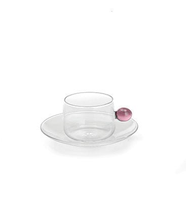 Zafferano Bilia Espresso Cup & Saucer - Pink - iFoodservice Online