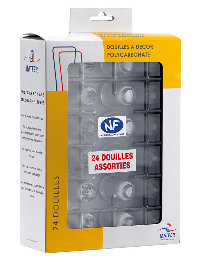 Matfer Bourgeat Decorating Tips – Polycarbonate 166003 (Pack of 24)