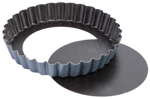 Matfer Bourgeat Exopan® Steel Non-stick Fluted Tartlet Mold With Removable Bottom 9" (331683)