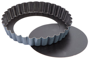Matfer Bourgeat Exopan® Steel Non-stick Fluted Tartlet Mold With Removable Bottom 9" (331683)