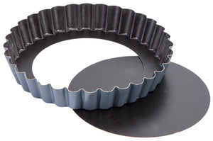 Matfer Bourgeat Exopan® Steel Non-stick Fluted Tartlet Mold With Removable Bottom 9" 331683