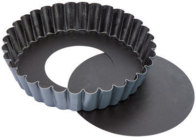 Matfer Bourgeat Exopan® Steel Non-stick Fluted Sponge Cake Mold With Removable Bottom 4 3/4" (331811)