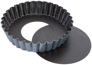 Matfer Bourgeat Exopan® Steel Non-stick Fluted Sponge Cake Mold With Removable Bottom 4 3/4" (331811)