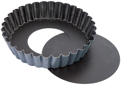 Matfer Bourgeat Exopan® Steel Non-stick Fluted Sponge Cake Mold With Removable Bottom 4 3/4" 331811