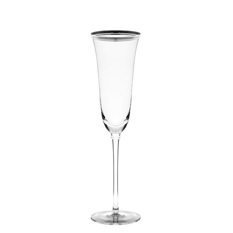 10 Strawberry Street Drinkware, Windsor Flute W/Slv Band 5.5 O (16/Case)WINSR - FLUTE - SLV - iFoodservice Online