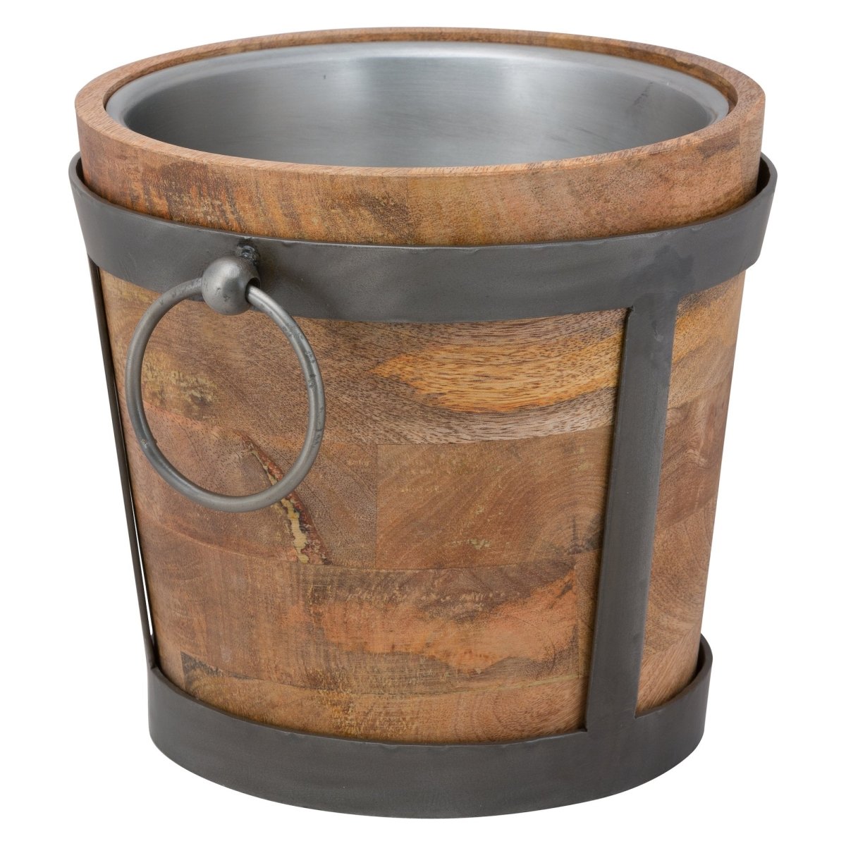 10 Strawberry Street Natural & Wood Serveware, 10" Wine/Ice Bucket 8.5" Dia 8. (4/Case)TELL - 10WINEBKT - iFoodservice Online