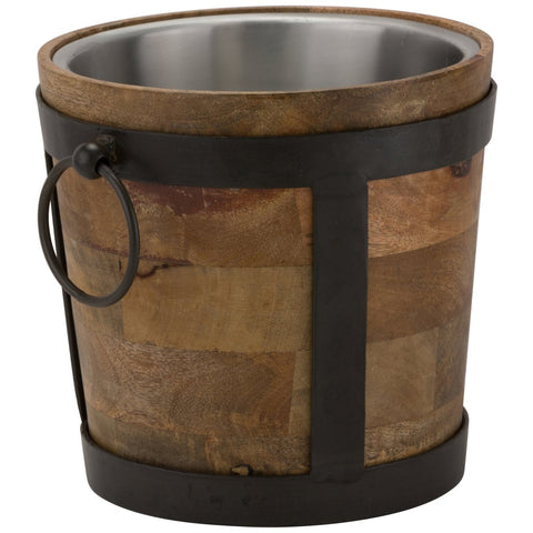 10 Strawberry Street Natural & Wood Serveware, Wine/Ice Bucket 128 Oz.(8/Case)TELL - 8WINEBKT - iFoodservice Online