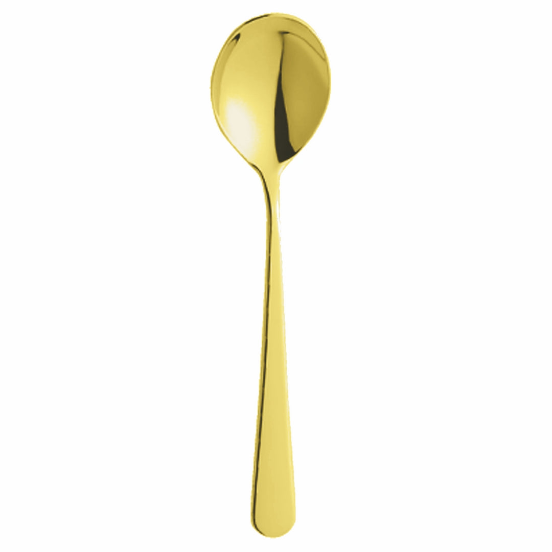 Stoccolma Soup Spoon Oro By Mepra (Pack of 12) 10711135O