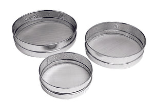 Matfer Bourgeat Set Of 3 Sieves Metal Mesh (7", 8" And 10") 115020  (Pack of 3)