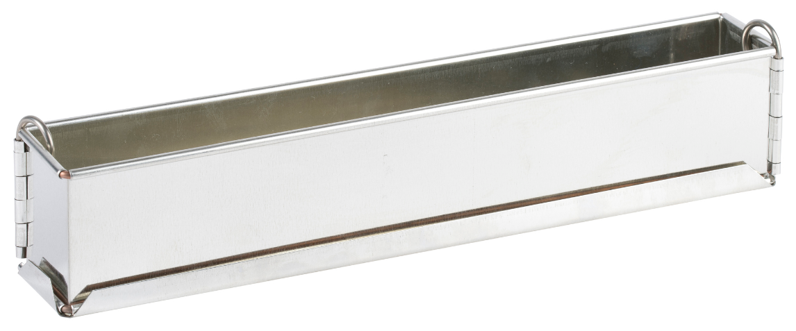 Louis Tellier Gobel Tin Plate Springform Long Loaf Pan (Mini) Plain Removable Bottom - 300 X 40 X 60 Mm (119410)