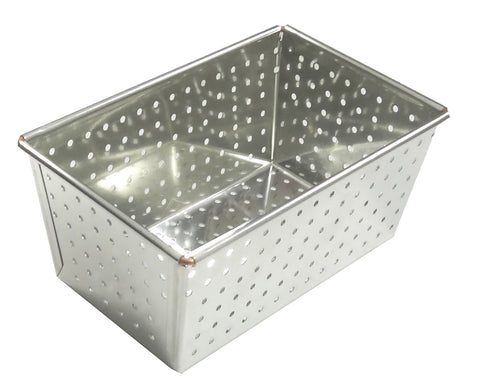 Gobel Tin Plate Perforated Bread Pan - 270 X 105 Mm Ext / 250 X 80 Mm Int - H80 Mm 123690