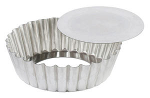 Gobel Tin plate round fluted cake mould - Removable bottom - Ø100/80 mm - h30 mm (124810)