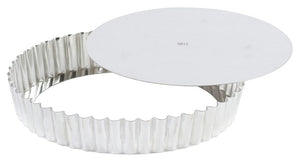 Louis Tellier Gobel Discontinued Med Round Fluted Tart Mold Loose Bott Dia 8 3/4''X1 3/4''H (126622)