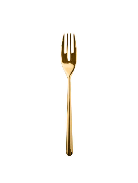 Linea Table Fish Fork Oro By Mepra (Pack of 12) 10891121