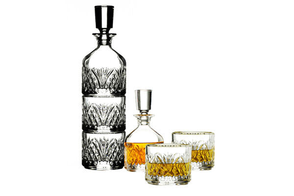 Hospitality Brands Majesty 3pc Stacking Decanter set Rocks (Pack of 4) HGS25560-004