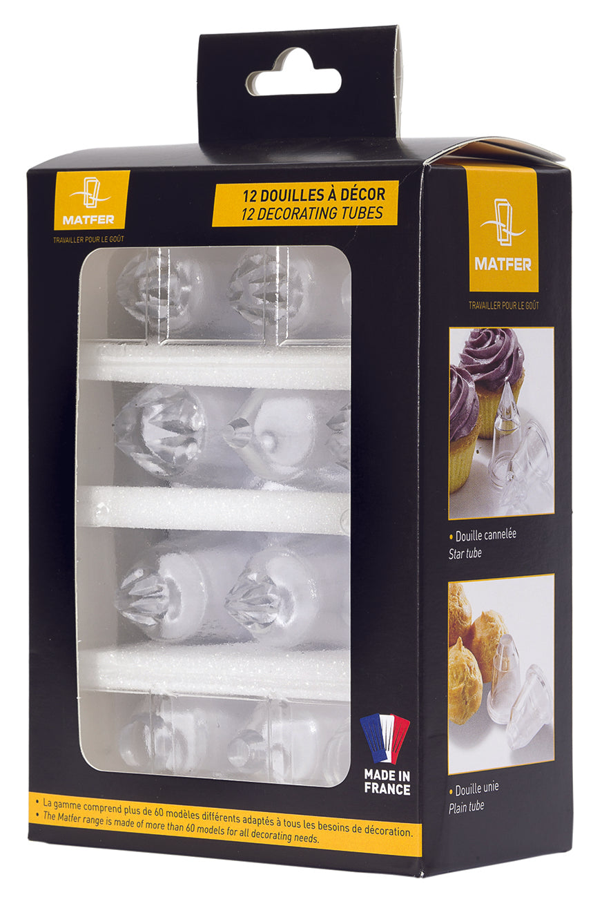 Matfer Bourgeat Set of 12 Decorating Tips 166004 (Pack of 12)