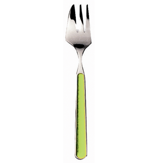 Acid Green Fantasia Cake/Oyster Fork By Mepra (Pack of 12) 10E61115