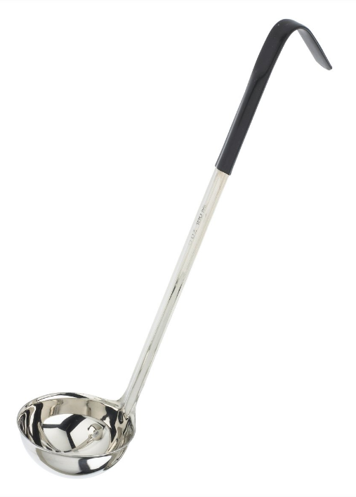 Browne Foodservice 6oz Ladle w/Black Coated Handle 9946BLK (Pack of 6)