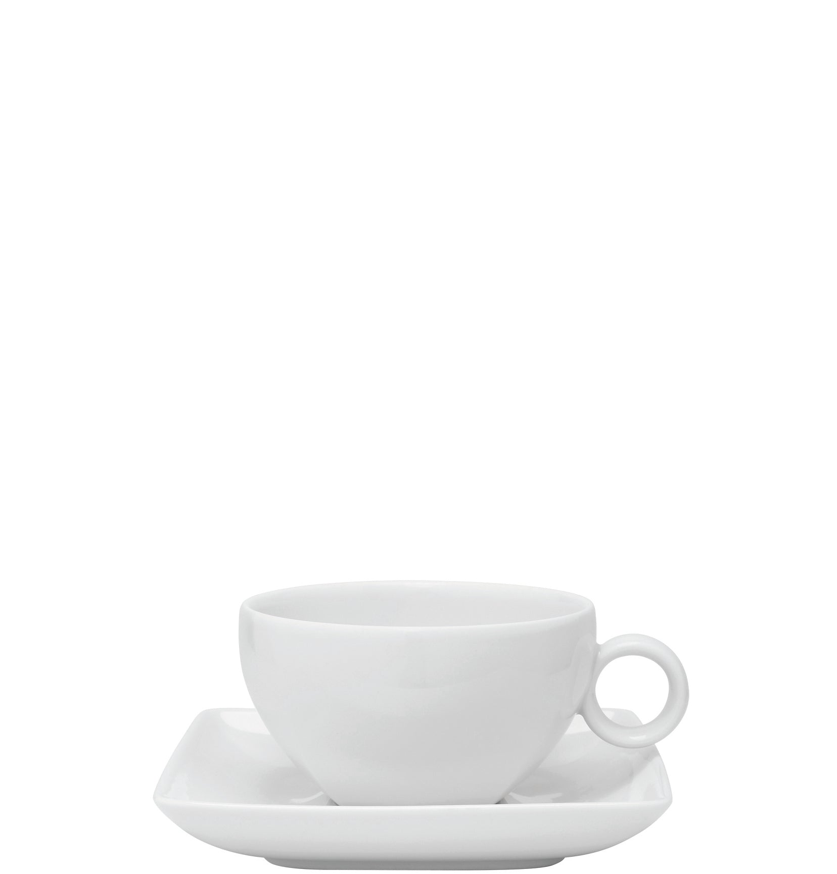 VISTA ALEGRE  Carre White Tea Cup & Saucer 24Cl - Item (21090484)