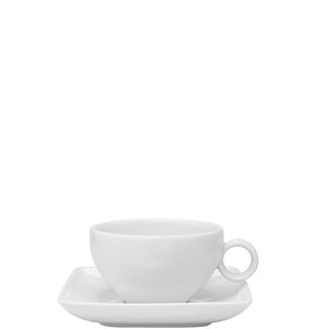 VISTA ALEGRE  Carre White Tea Cup & Saucer 24Cl - Item (21090484)