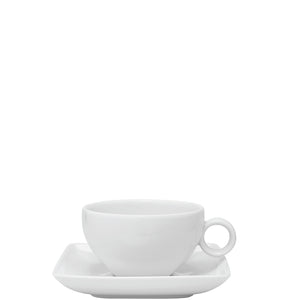 VISTA ALEGRE  Carre White Tea Cup & Saucer 24Cl - Item 21090484