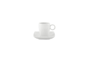 VISTA ALEGRE  Carre White Coffee Cup & Saucer 08 Cl - Item 21090485