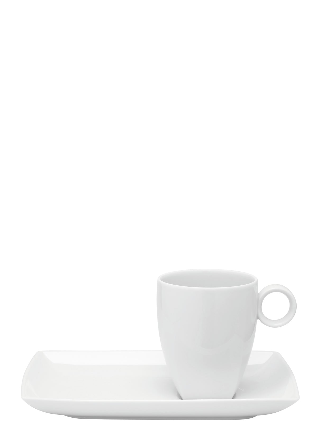 VISTA ALEGRE  Carre White Mug 30 Cl With Platter - Item (21094087)