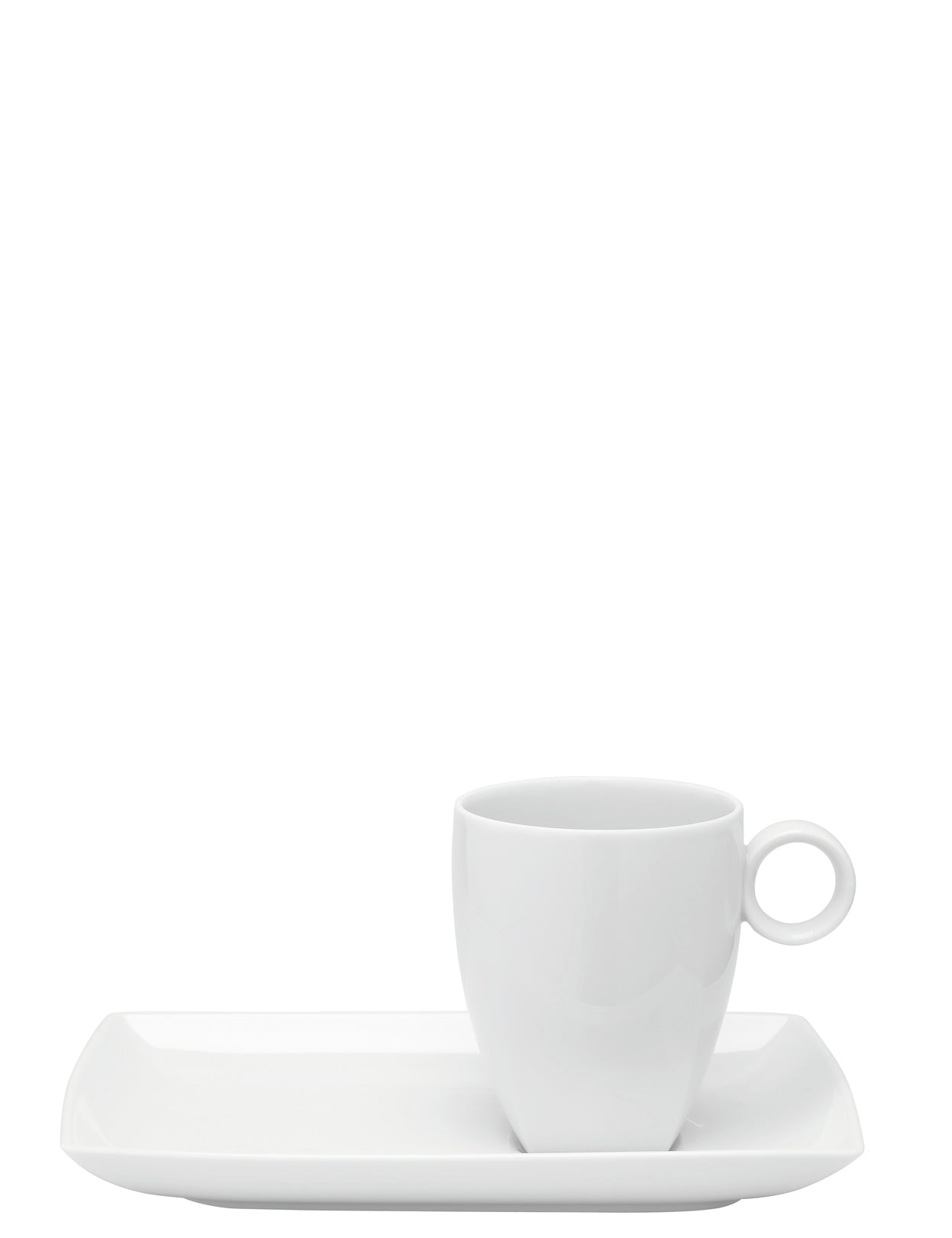 VISTA ALEGRE  Carre White Mug 30 Cl With Platter - Item 21094087