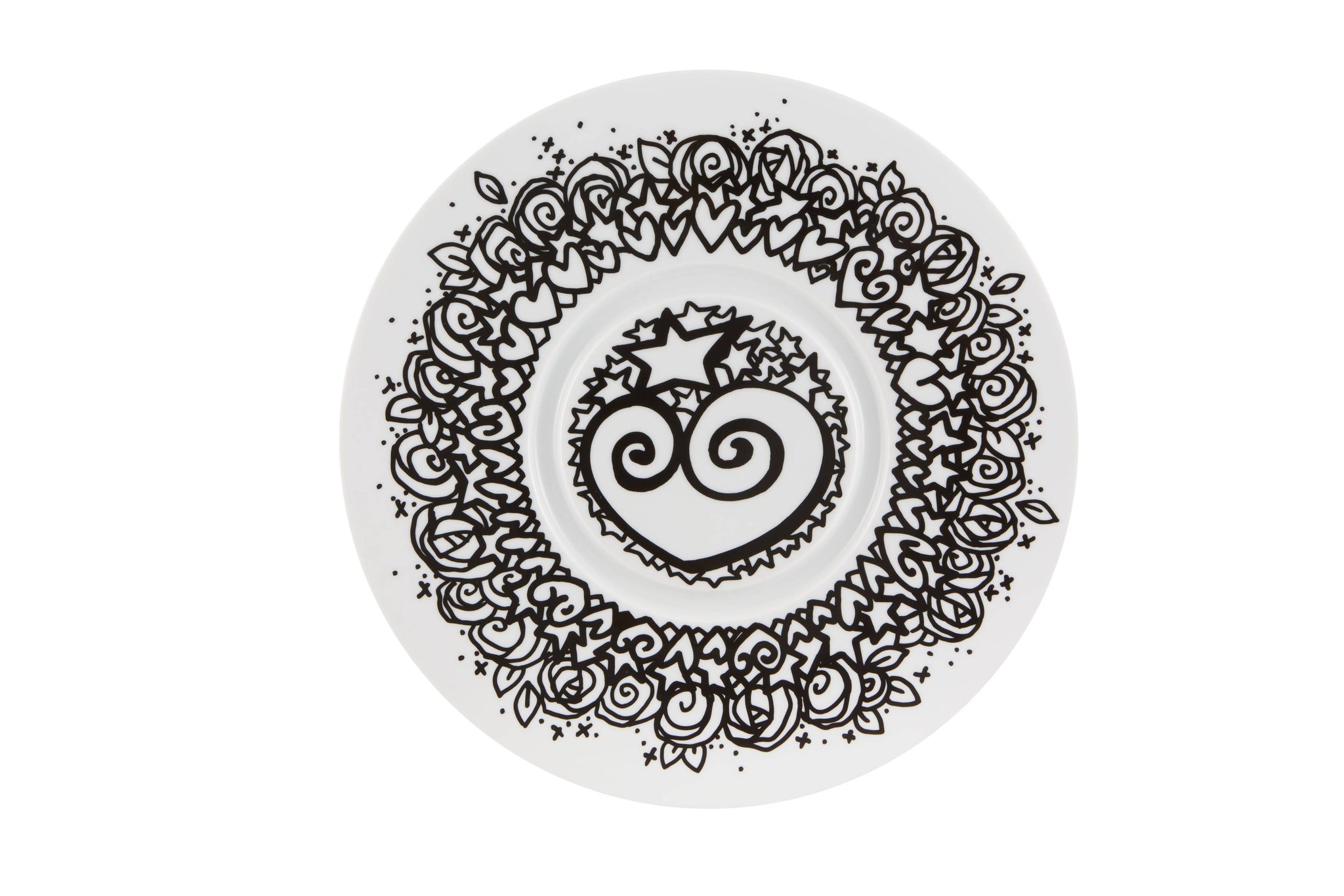 VISTA ALEGRE  Artville Large Rim Plate 1 1/6 Little Roses - Item (21130239)