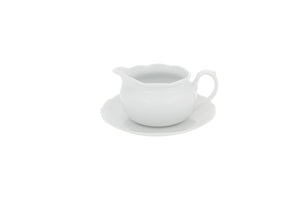 VISTA ALEGRE Bragança White Saucer Boat W/ Dish - Item (22000406)