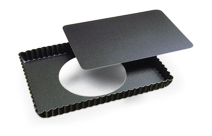 Louis Tellier Gobel Deep Loose Base Rect Tart Mold 11 3/8'' X  8'' X 1''H (225810)