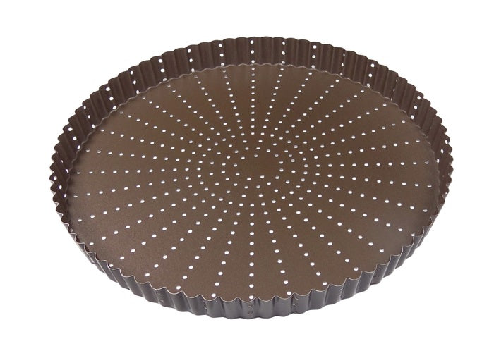 Louis Tellier Gobel Non-Stick Perforated Fluted Tart Mould Diam 12 1/2'' X 1'' H (226351)