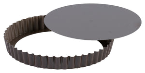 Louis Tellier Gobel Loose Bottom Round Fluted Tart 8 3/4'' Diam 1'' High (226422)