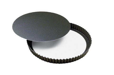 Louis Tellier Gobel Loose Bottom Round Fluted Tart 11 3/4'' Diam 1'' High (226442)