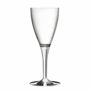 Polycarbonate Wine Glass Clear Bowl with Transparent Color Stem and Foot TRANSPARENT By Mepra 230533W (Pack of 12)