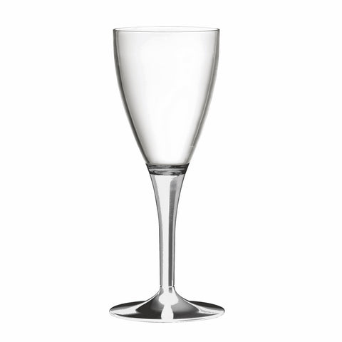 Polycarbonate Wine Glass Clear Bowl with Transparent Color Stem and Foot TRANSPARENT By Mepra 230533W (Pack of 12)
