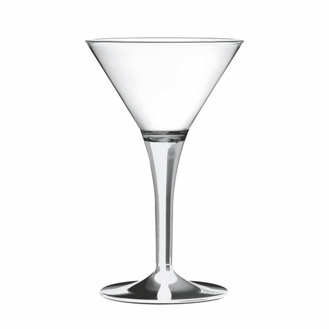 Polycarbonate Martini Glass Clear Bowl with Transparent Color Stem and Foot TRANSPARENT By Mepra 230535W (Pack of 12)