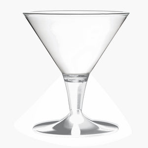 Polycarbonate Ice Cream Cup Clear Bowl with Transparent Color Stem and Foot TRANSPARENT 230536W (Pack of 12)