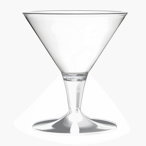 Polycarbonate Ice Cream Cup Clear Bowl with Transparent Color Stem and Foot TRANSPARENT 230536W (Pack of 12)