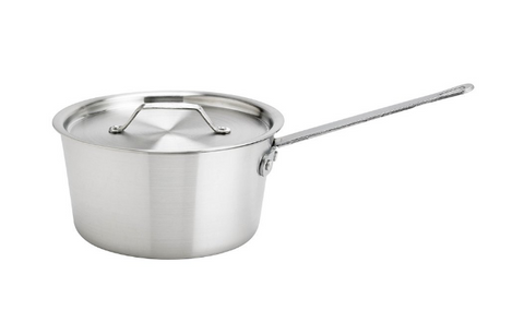 Browne Foodservice THERMALLOY 8.5qt Aluminum Sauce Pan Pan Tapered NSF w help handle 5813908
