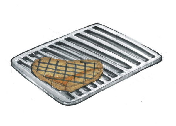Browne Foodservice Thermalloy Combi Grill Tray Non-stick Aluminum Pack of 3(576207 )