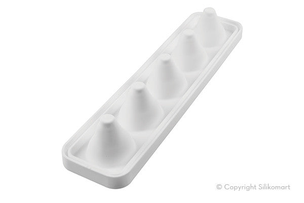 Silikomart Pera & Fico 115 - Silicone Mould 60x55 H 76 Mm + Plastic Support (Pack of 5) Pera Fico 115