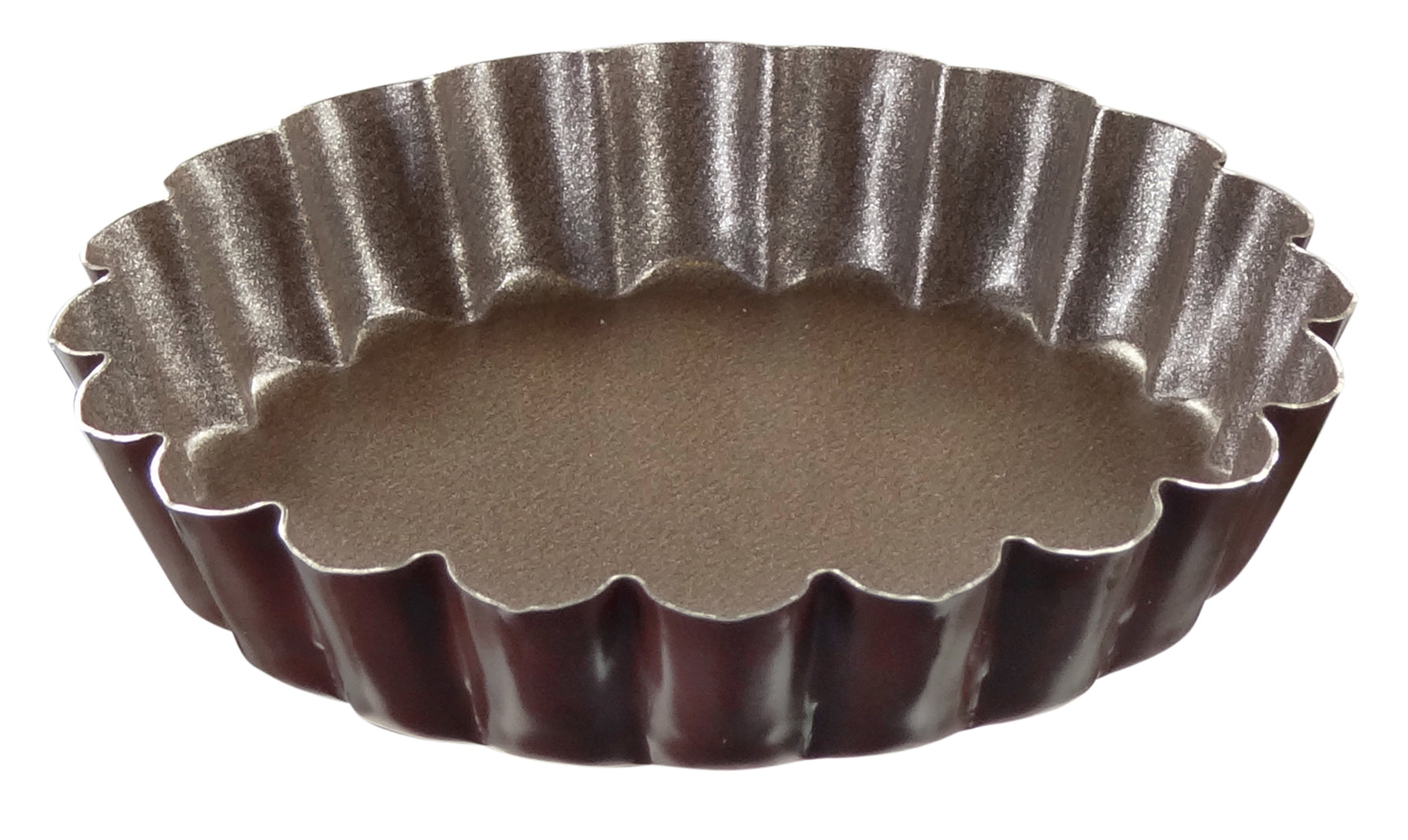 Louis Tellier Gobel N-Stick Round Fluted Mold 2 3/8'' Diam X 1/3''H - Pack Of 12 (293530)