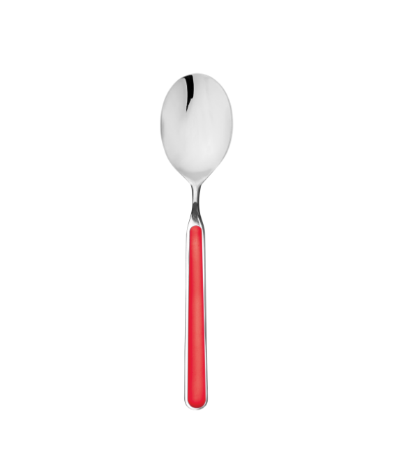 Mepra Red Fantasia Us Size Table Spoon Eu Dessert Spoon Pack of 12 (10S71104)