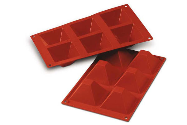 Silikomart SF007 - Silicone Mould N. 6 Pyramids 71x71 H 40 Mm (Pack of 10)