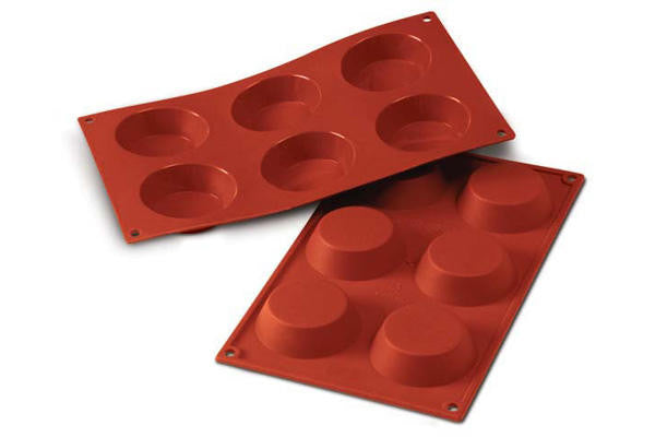 Silikomart - Silicone Mould N. 6 Tartlets Ø70 H 20 Mm (SF016)