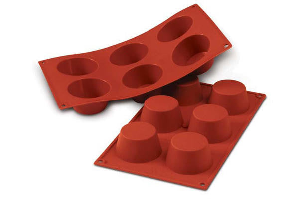 Louis Tellier Silikomart - Silicone Mould N. 6 Medium Mufffins Ø69 H 35 Mm (SF023)